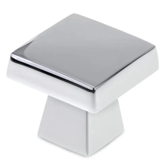 Contemporary Knob, 1-5/32" x 1-5/32", Chrome